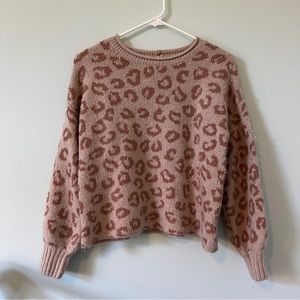 Women’s Sweater | Medium | Leopard Print | by Pink Rose